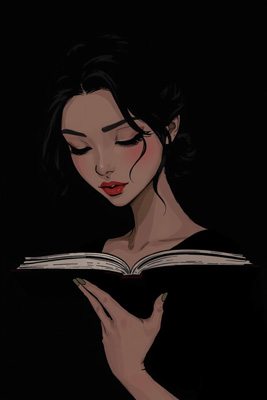 Illustration eines lesenden Mädchens