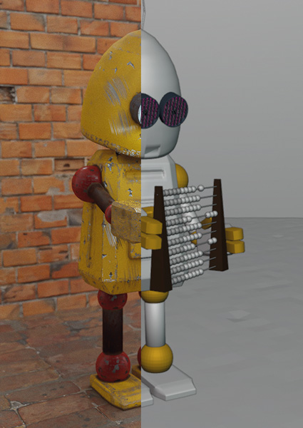 Loui, der Roboter als 3D-Rohling