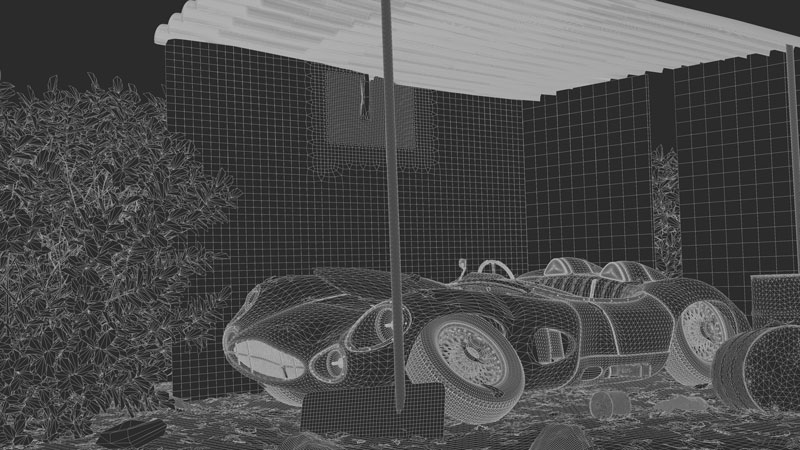 Rusty love - wireframe view 