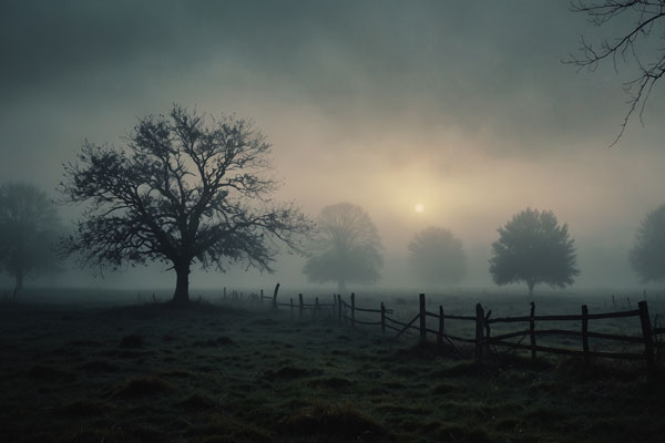 Abenddämmerung am Land