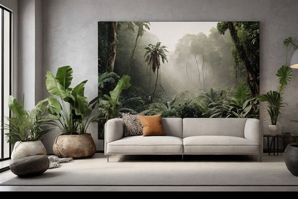 Wohnzimmer mit Pflanzen